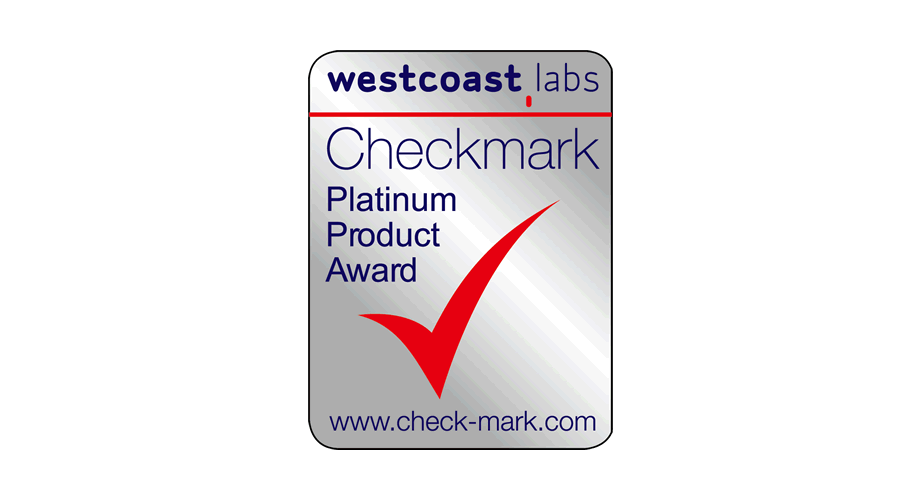 West Coast Labs Checkmark Platinum Product Award Logo