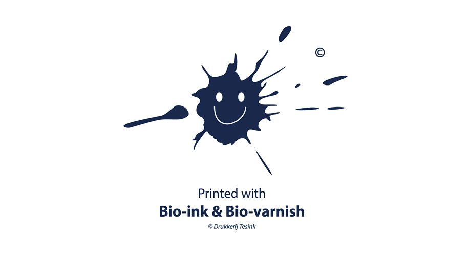 Printed with Bio-ink & Bio-varnish Logo