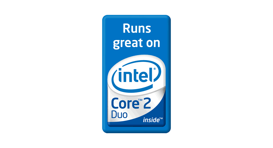 Runs great on Intel Core 2 Duo inside Logo